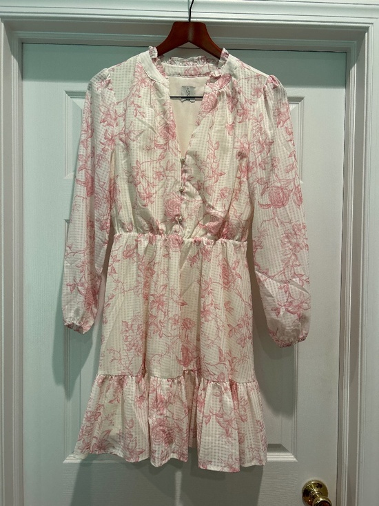 Joie Dresses & Skirts - Joie Light Cream Blush Floral Button-Front Blouse